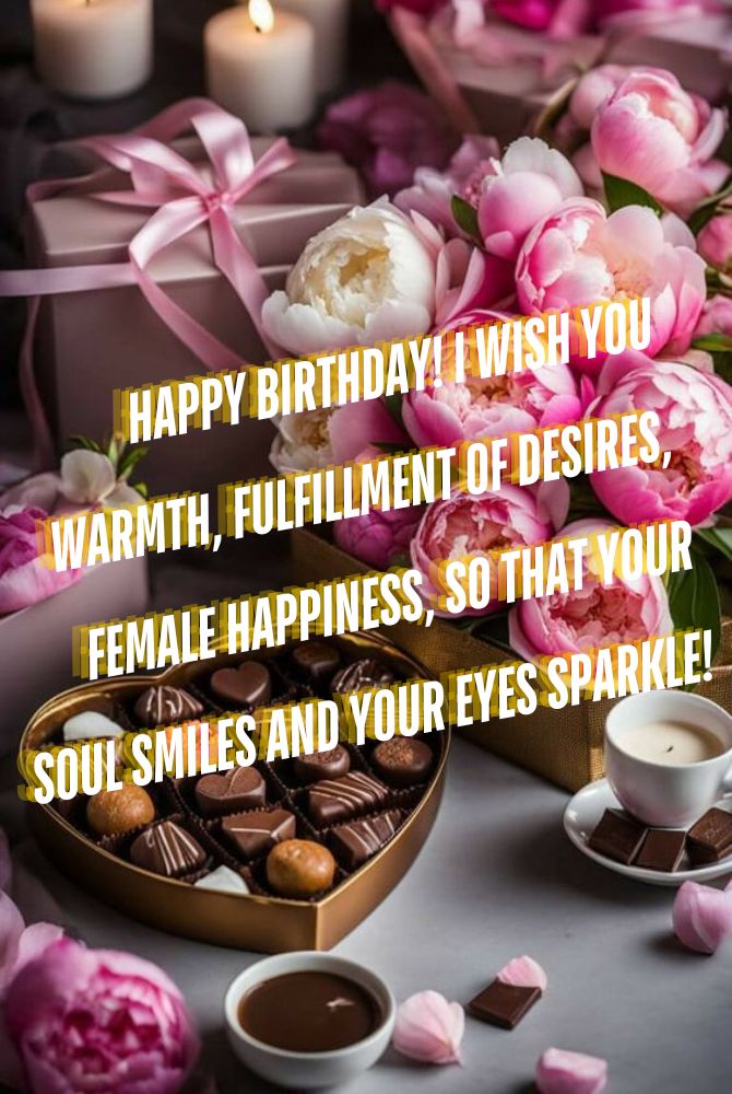 Happy birthday pictures for a woman: beautiful congratulations and wishes 32