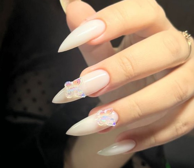 Summer manicure with butterflies: new ideas with photos 5