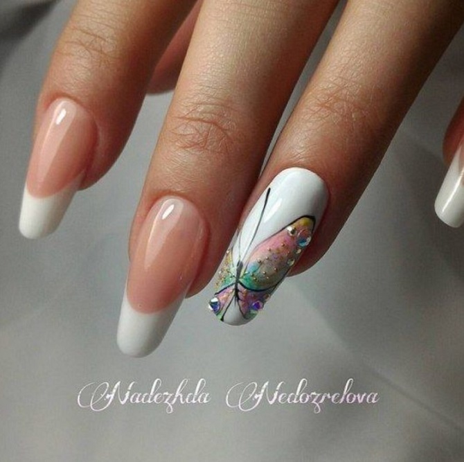 Summer manicure with butterflies: new ideas with photos 10