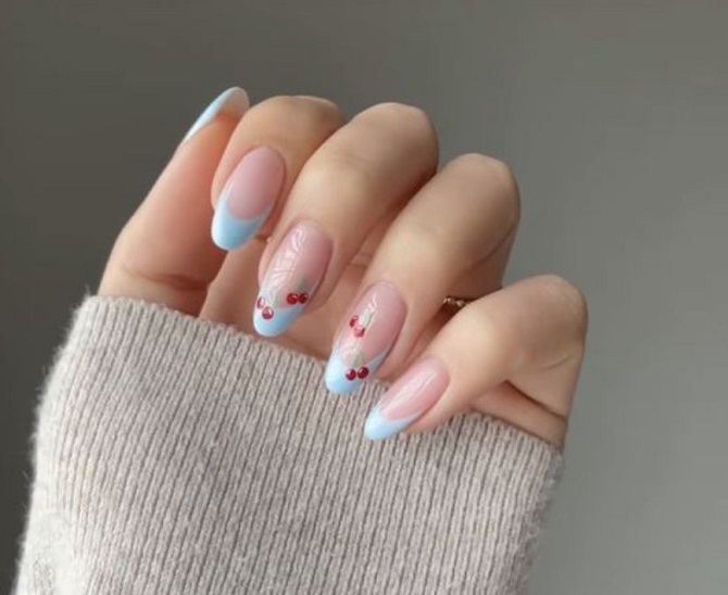 Manicure with cherries – fashionable nail design ideas 6