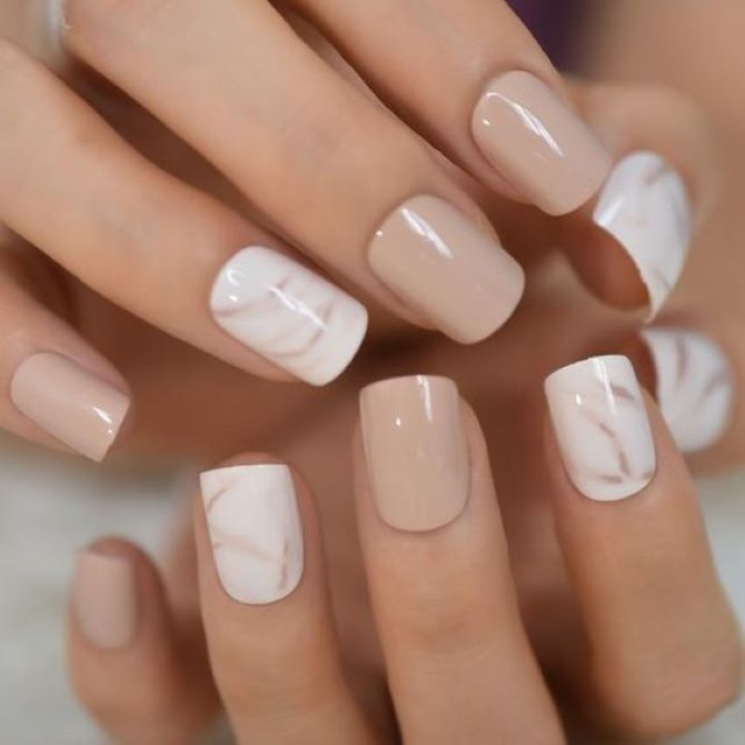 7 elegant office manicure ideas in beige tones 20