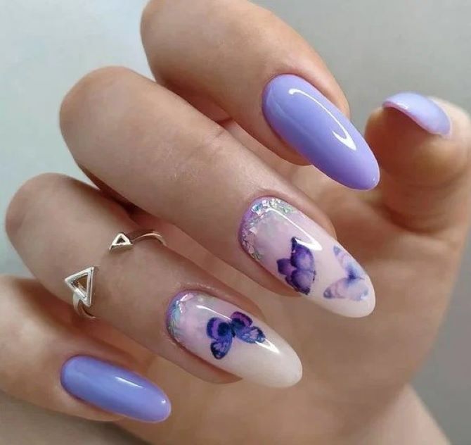 Manicure with butterflies for summer: trends and ideas 22