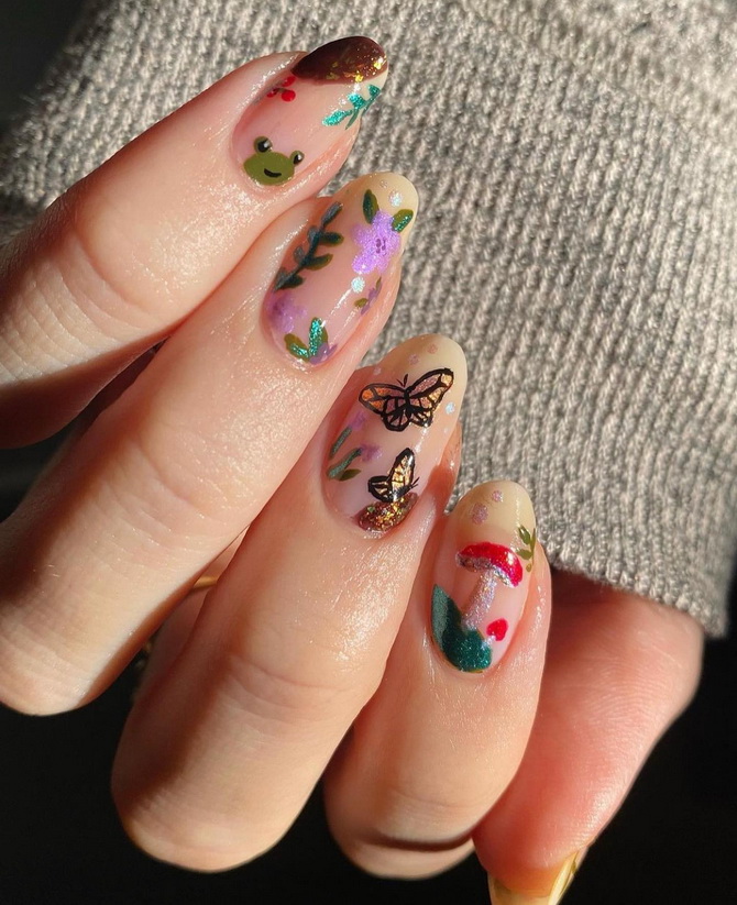 Manicure with butterflies for summer: trends and ideas 7