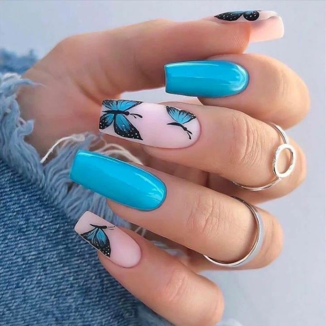 Manicure with butterflies for summer: trends and ideas 1