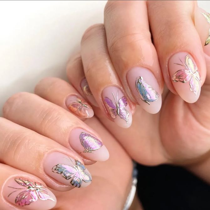Manicure with butterflies for summer: trends and ideas 2