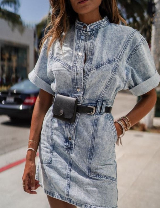 Denim dresses are a fashion trend for summer 2024 3