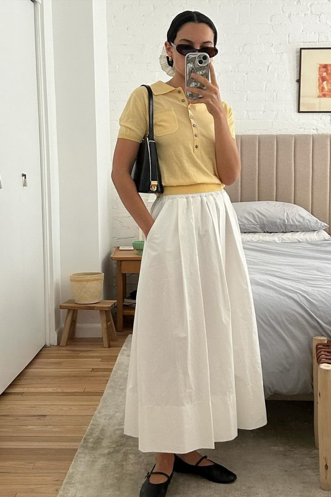 A-line skirt: what style does it go with? 4