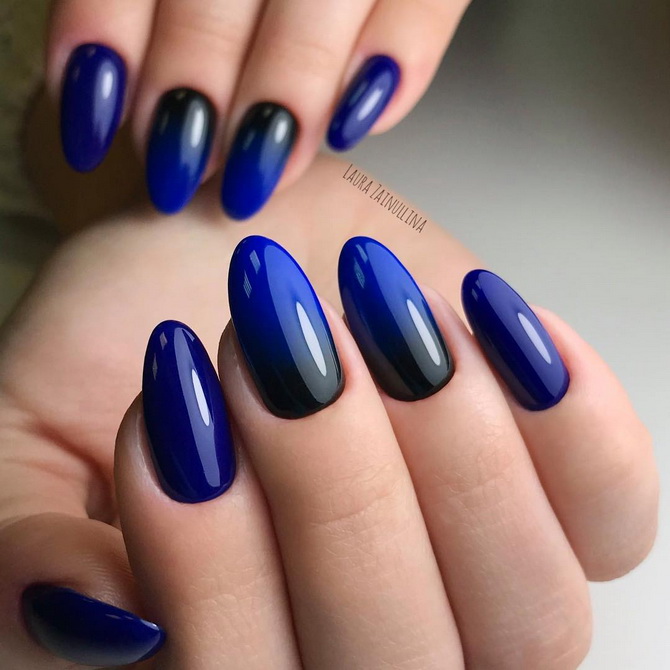 How to wear a blue manicure: 6 stylish ideas 6