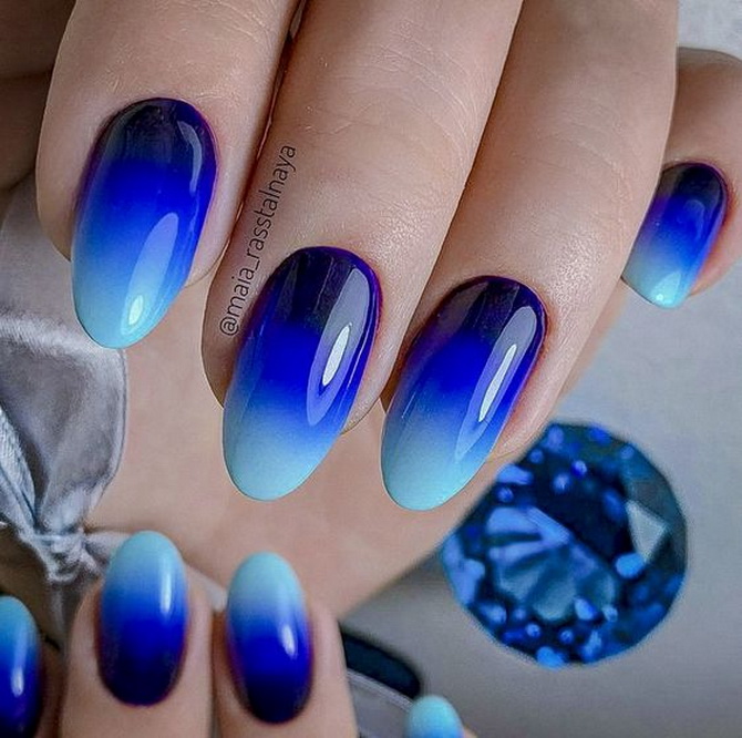 How to wear a blue manicure: 6 stylish ideas 12