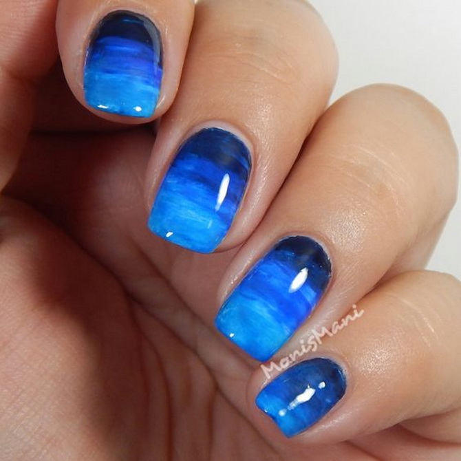 How to wear a blue manicure: 6 stylish ideas 13