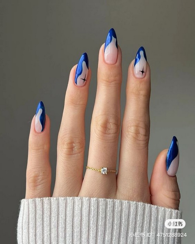 How to wear a blue manicure: 6 stylish ideas 16