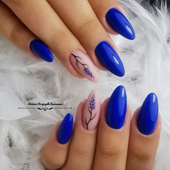 How to wear a blue manicure: 6 stylish ideas 8