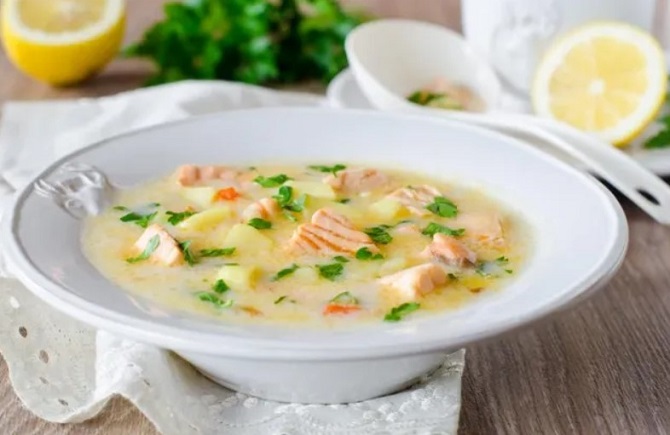 Chowder with red fish and broccoli: how to prepare it correctly 1