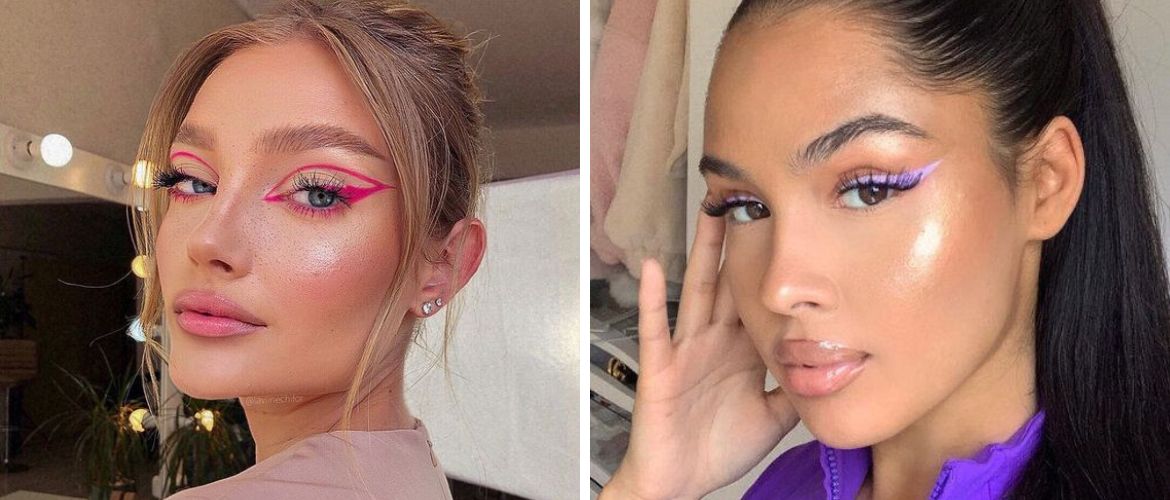 Colored arrows on the eyes: a bright and fresh beauty trend for the summer