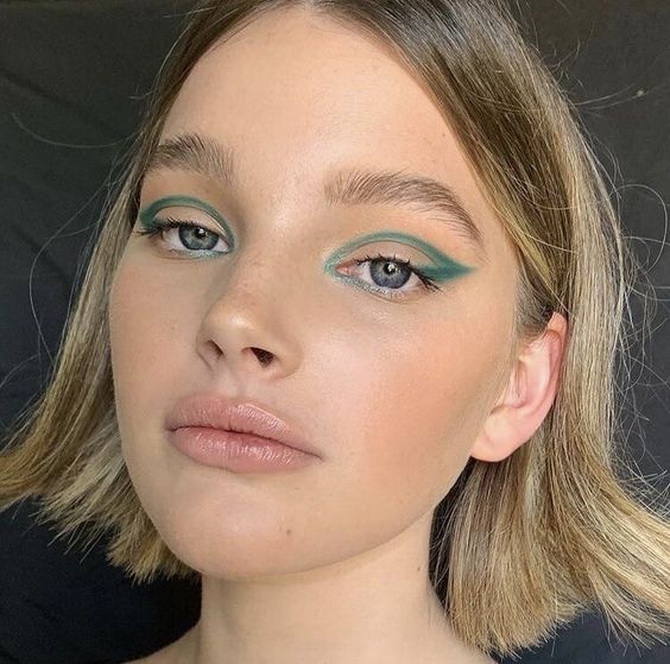 Colored arrows on the eyes: a bright and fresh beauty trend for the summer 18