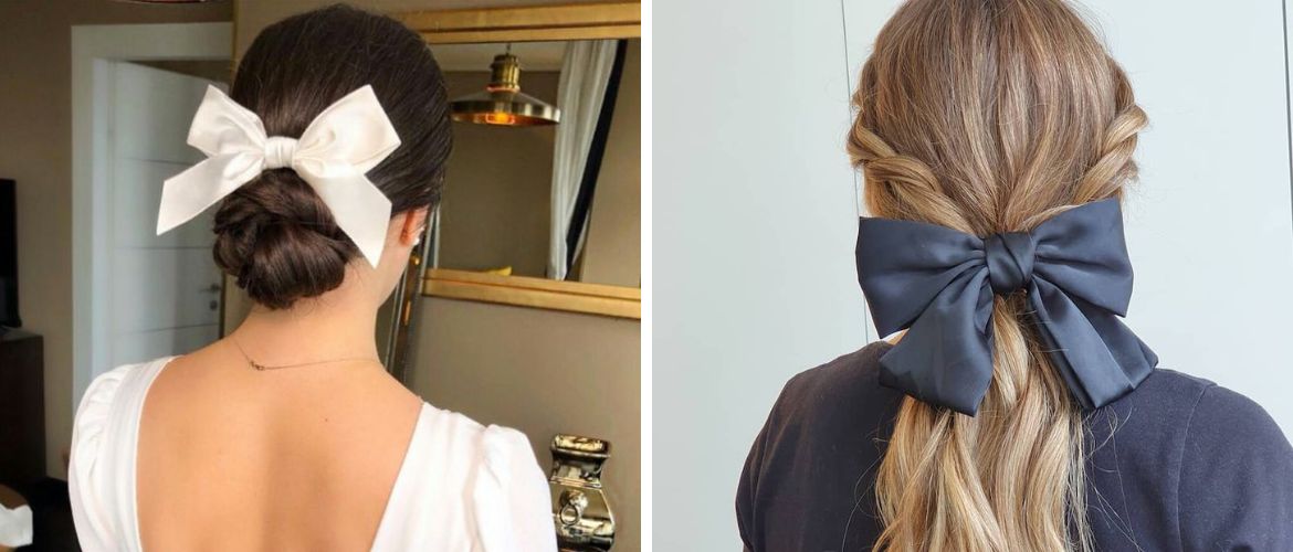 Charming hairstyles with a bow: romance and style in one accessory