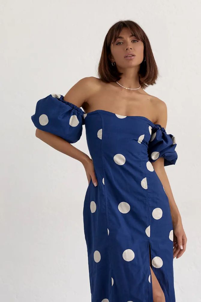 Fashionable polka dot print: how to wear and what to combine 25