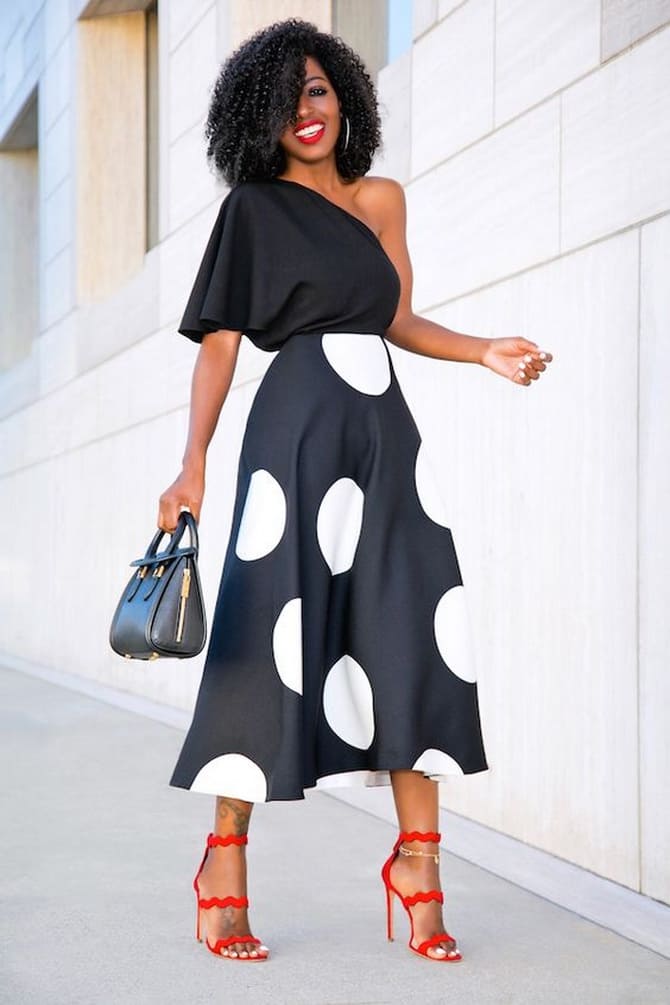 Fashionable polka dot print: how to wear and what to combine 2