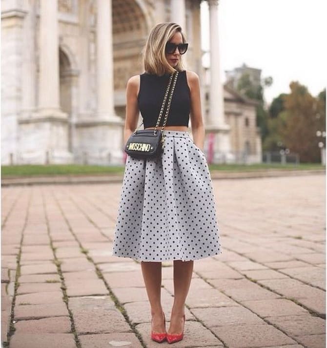 Fashionable polka dot print: how to wear and what to combine 3