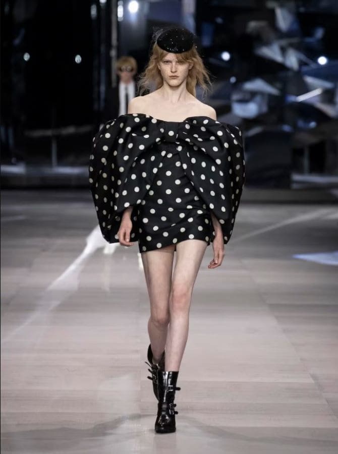 Fashionable polka dot print: how to wear and what to combine 24