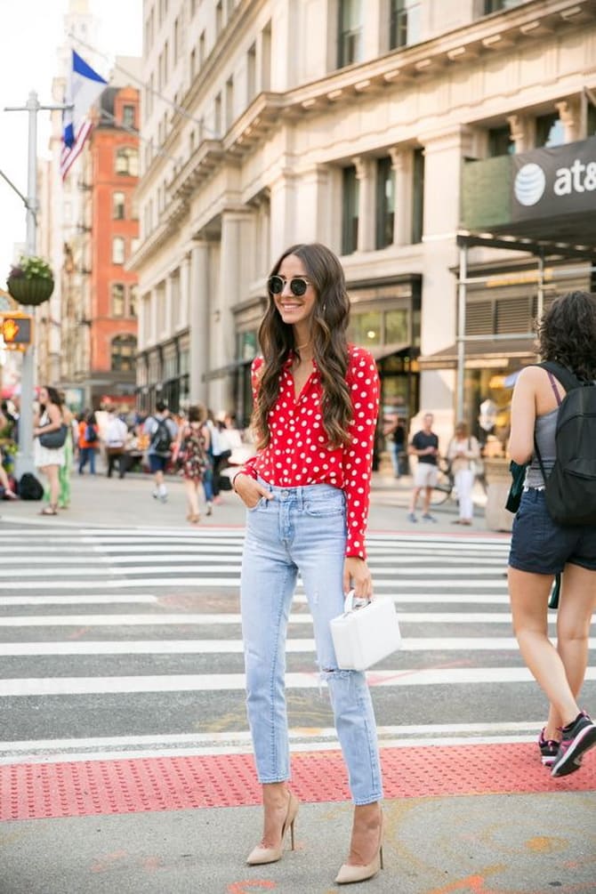 Fashionable polka dot print: how to wear and what to combine 7