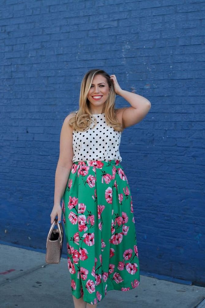 Fashionable polka dot print: how to wear and what to combine 10