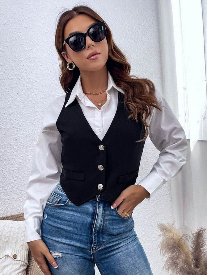 Women’s suit vest: stylish summer looks 2024 12