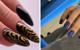 Tiger-Maniküre: modische Nageldesign-Ideen mit Fotos