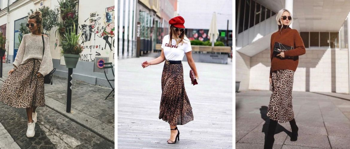 4 ideas on how to wear a leopard skirt in the fall of 2024