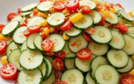 How to make a delicious summer salad with fried cucumbers: a simple recipe