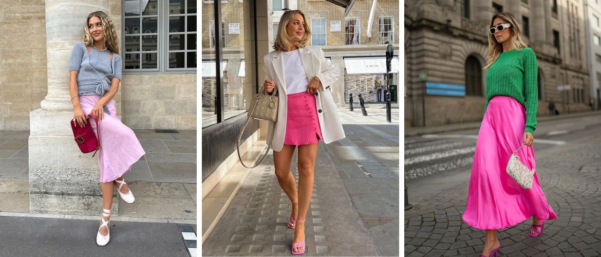 Fashionable looks with a pink skirt: trends and stylish combinations