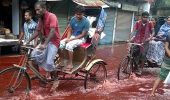 Bloody rain in India