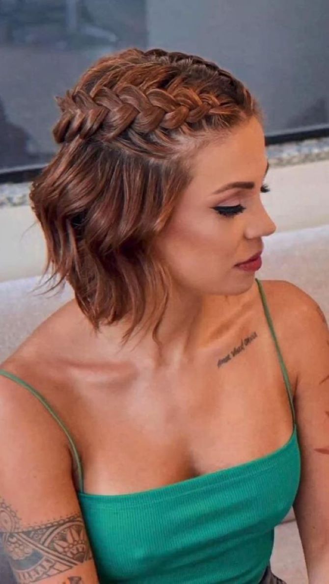 Hairstyles with braids for short hair 4