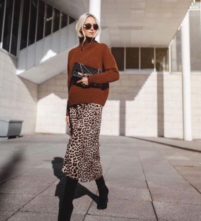 4 ideas on how to wear a leopard skirt in the fall of 2024 11