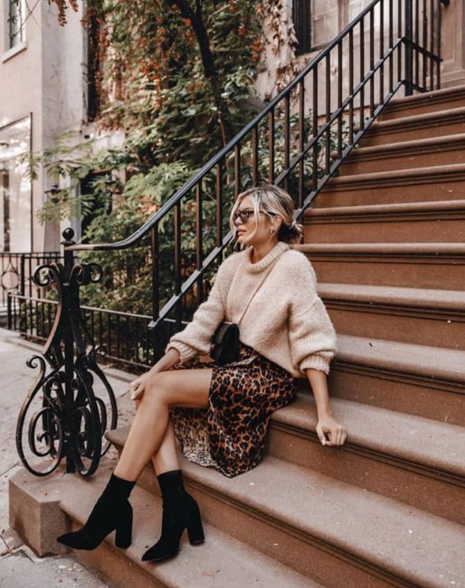 4 ideas on how to wear a leopard skirt in the fall of 2024 13