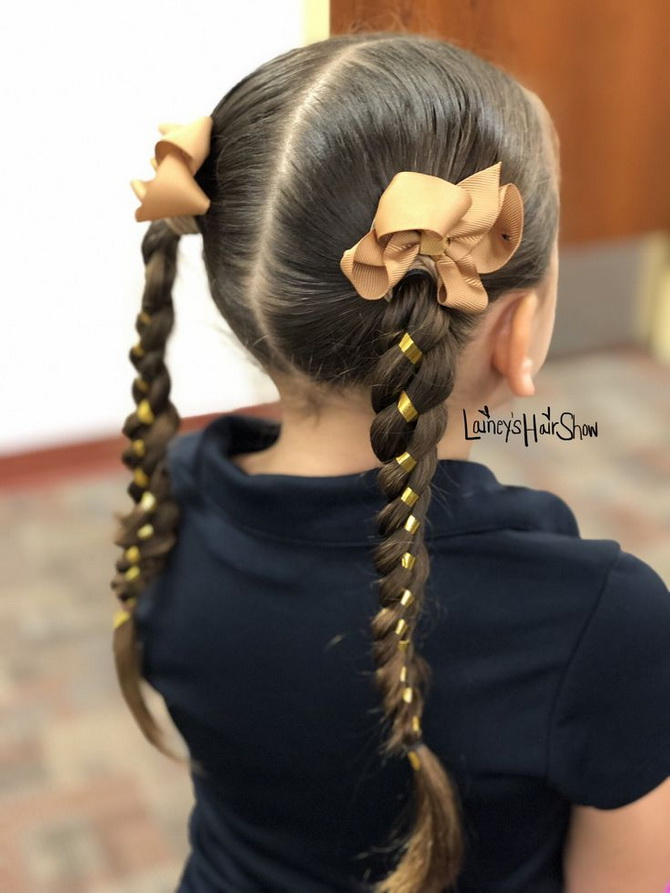 Fashionable hairstyles for September 1 for first-graders: options for unforgettable images 4