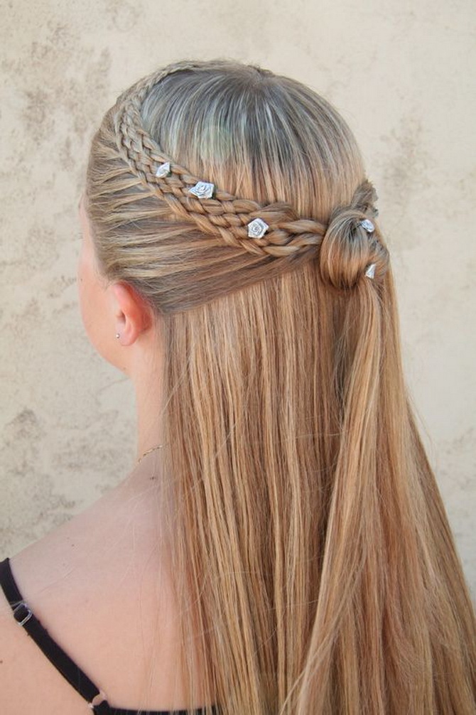 Fashionable hairstyles for September 1 for first-graders: options for unforgettable images 42