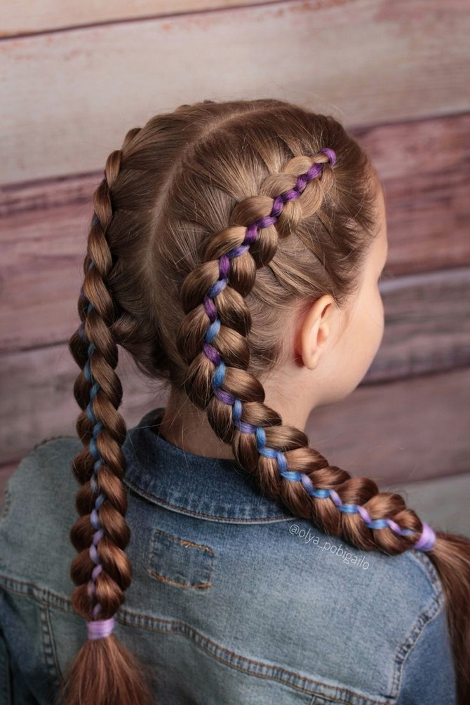 Fashionable hairstyles for September 1 for first-graders: options for unforgettable images 11