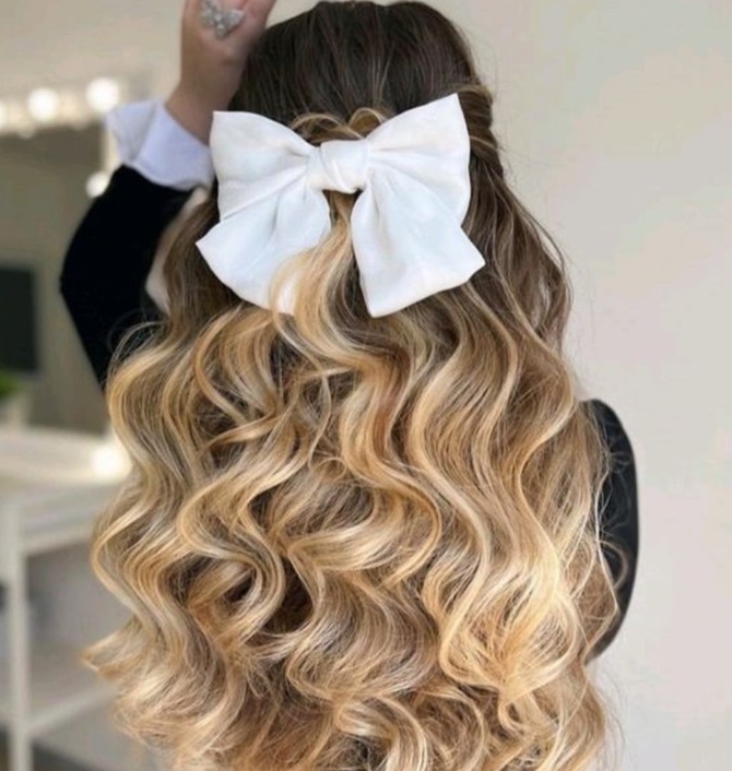 Fashionable hairstyles for September 1 for long hair 2