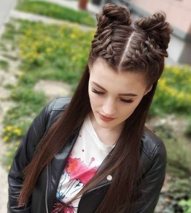 Fashionable hairstyles for September 1 for long hair 18