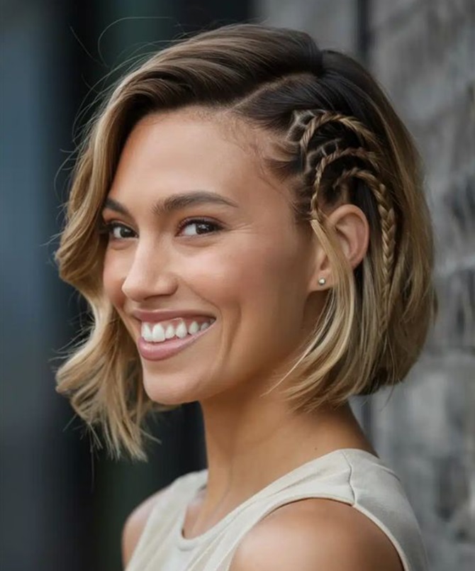 Fashionable hairstyles for September 1 for short hair 20