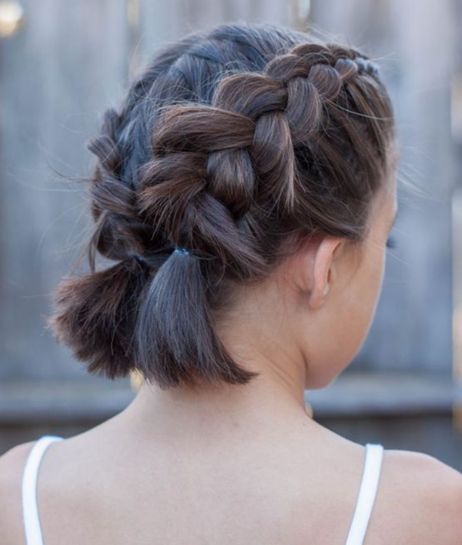 Modische Frisuren für den 1. September für kurzes Haar 22