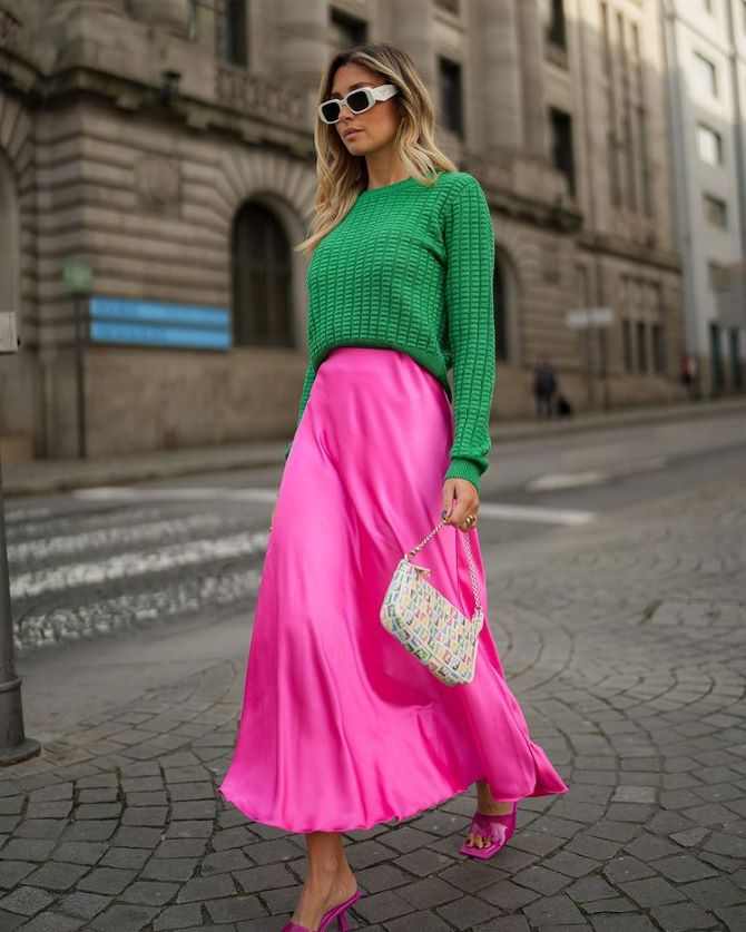 Fashionable looks with a pink skirt: trends and stylish combinations 5