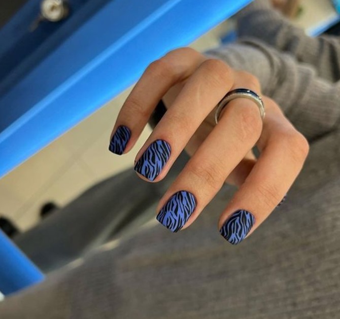 Tiger manicure: fashionable nail design ideas with photos 13