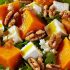 Autumn salad with pumpkin and goat cheese