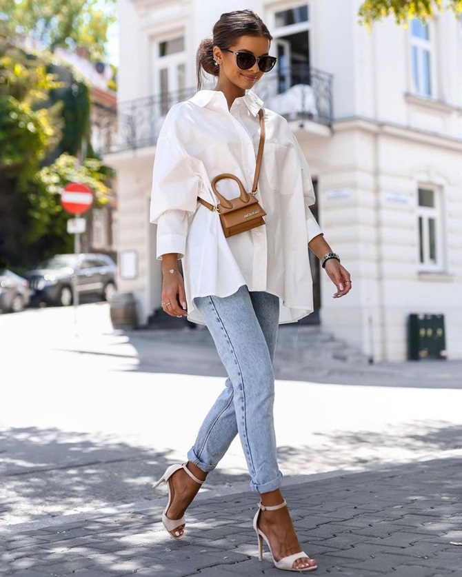 How to style a plain white shirt to look fashionable 1