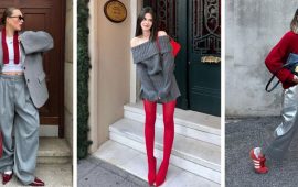 Rot- und Grautöne im Look: modische Duos für die kalte Jahreszeit