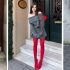 Red and Gray in Looks: Fashionable Duets for the Cold Season