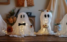 Gruselig süß: DIY Mullgespenst für Halloween