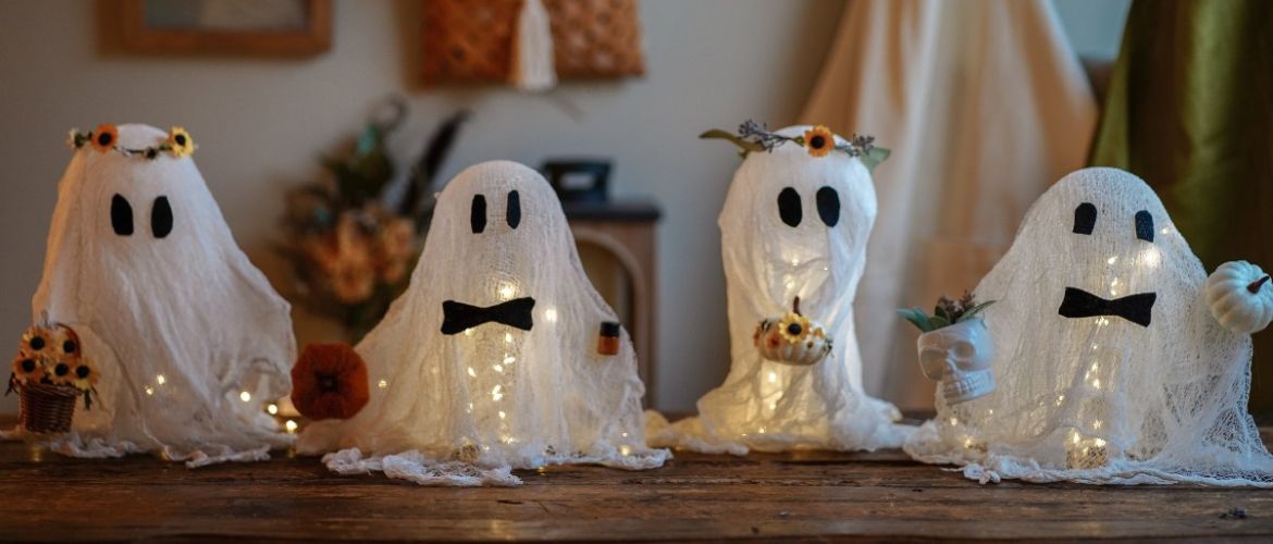 Gruselig süß: DIY Mullgespenst für Halloween